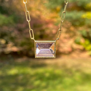 Mirror Cut Morganite Bea Necklace