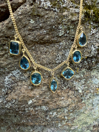 Multishaped London Blue Topaz Remi Necklace