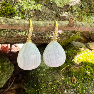 Blue Agate Briolette Joyce Earrings