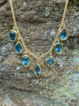 Multishaped London Blue Topaz Remi Necklace