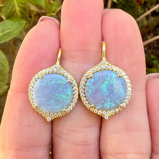 Round Opal Jordan Earrings