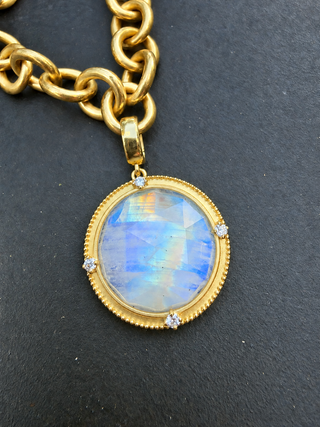Rainbow Moonstone Vignette Pendant