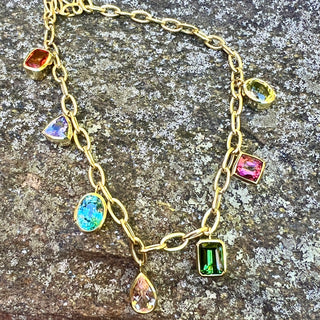 Multicolor Crown Necklace