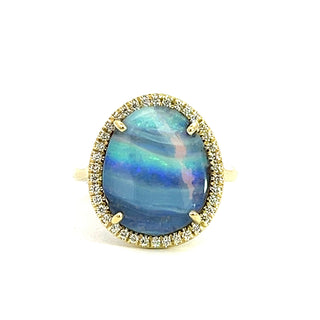 Freeform Boulder Opal Ring