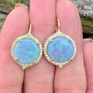 Round Opal Jordan Earrings