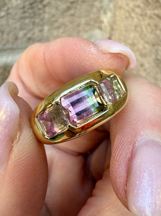 Watermelon Tourmaline Olena Ring