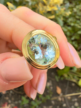 Oval Aquamarine Revival Ring