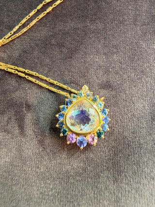 Madagascar Moonstone & Multi-Gemstone Elara Necklace