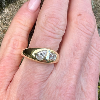 Emerald Cut & Pear Shape Diamond Olena Ring