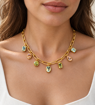 Multicolor Crown Necklace