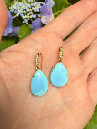 Pear Shaped Kazakhstan Turquoise Joyce Earrings