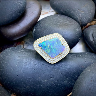 Sophie Kite Shaped Boulder Opal Ring