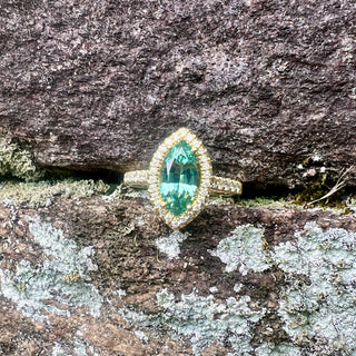 Marquis Shape Green Tourmaline Mischa Ring