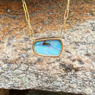 Freeform Boulder Opal Bea Necklace