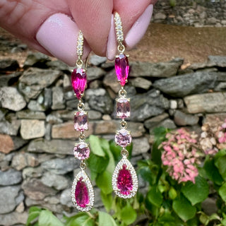 Pink Tourmaline Gemma Earring