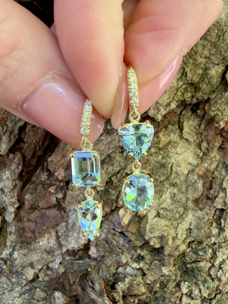Multishape Aquamarine Joyce Earrings