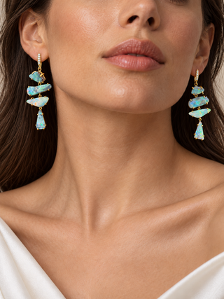 Freeform Boulder Opal Joyce Earrings