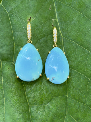 Pear Shaped Kazakhstan Turquoise Joyce Earrings