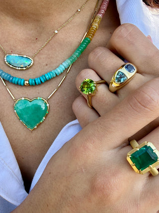 Emerald Cut Emerald Griffen Ring