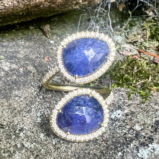 Rose Cut Tanzanite Diya Ring