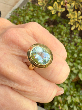 Oval Aquamarine Revival Ring