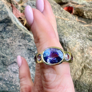 Tanzanite and Spinel Samira Ring