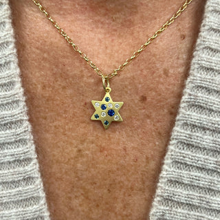 Sapphire and Diamond Giselle Star of David