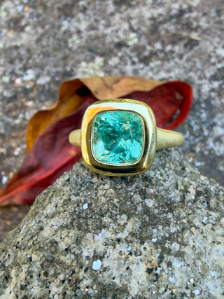 Cushion Cut Emerald Lisette Ring