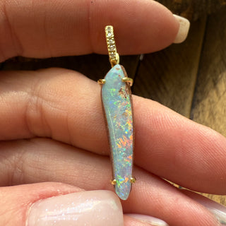 Freeform Boulder Opal Starlet Pendant