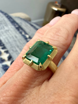 Emerald Cut Emerald Griffen Ring
