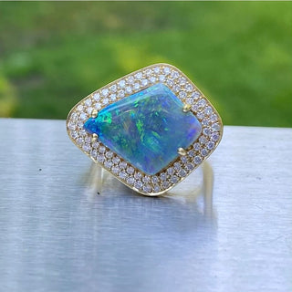 Sophie Kite Shaped Boulder Opal Ring