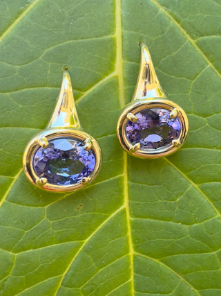 Oval Tanzanite Kindle Earrings