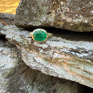 Oval Emerald Griffen Ring