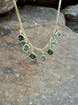 Cushion Cut Tourmaline Remi Necklace