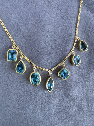 Multishaped London Blue Topaz Remi Necklace