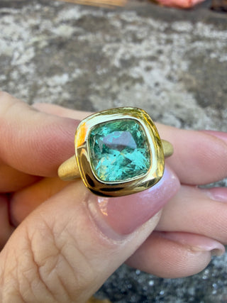 Cushion Cut Emerald Lisette Ring