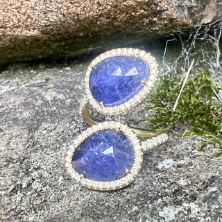 Rose Cut Tanzanite Diya Ring