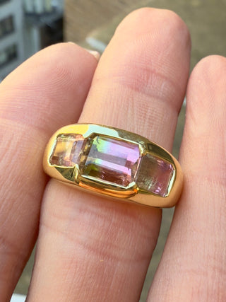 Watermelon Tourmaline Olena Ring