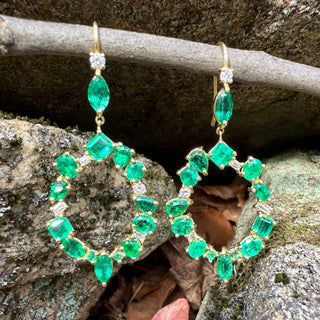 Emerald Luna Earring