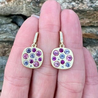 Pink Tourmaline, Spinel and Garnet Giselle Earrings