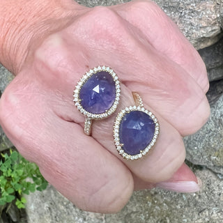 Rose Cut Tanzanite Diya Ring