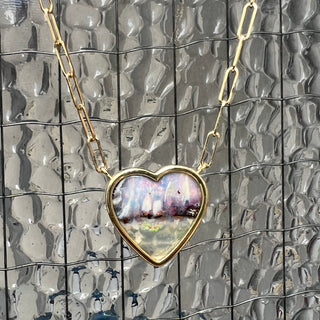 Boulder Opal Heart Bea Necklace