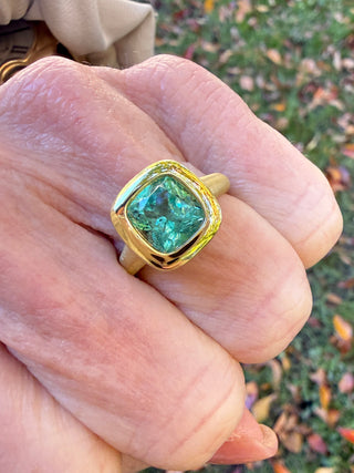 Cushion Cut Emerald Lisette Ring