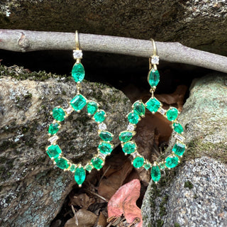 Emerald Luna Earring