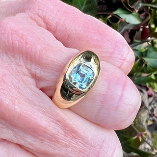 Cushion Cut Seafoam Green Tourmaline Olena Band – Lauren K Fine