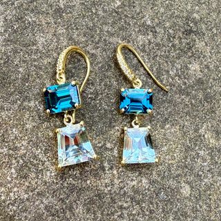 London Blue Topaz and Aquamarine Joyce Earrings