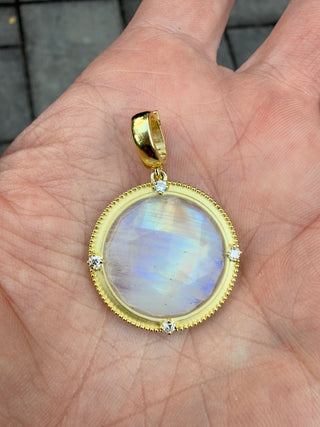 Rainbow Moonstone Vignette Pendant