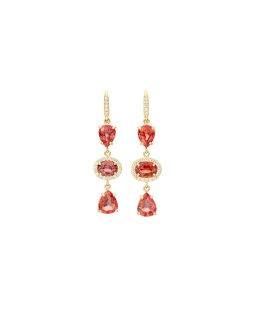 Orange Sapphire Gemma Earrings
