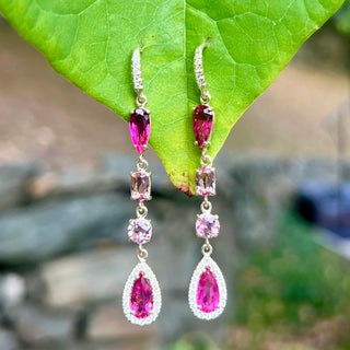 Pink Tourmaline Gemma Earring