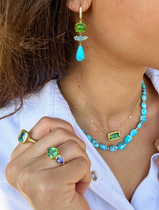 Golden Hill Turquoise Beaded Necklace